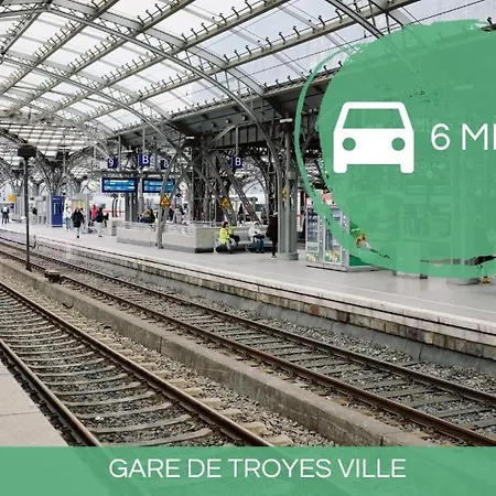 La Halte Troyenne - Gare - Parking - Confort & Cosy - Rent Immo Appartement